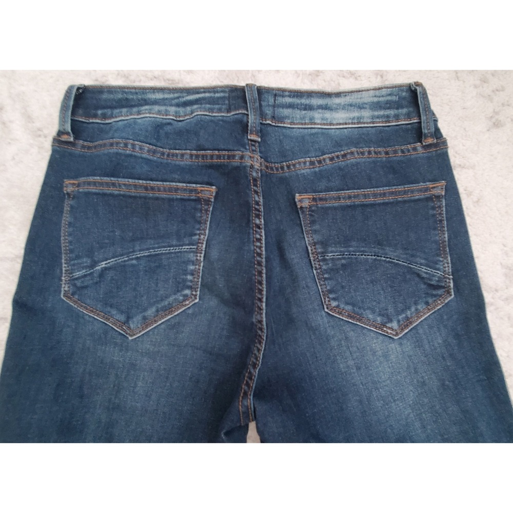 Driftwood Floral Embroidered Skinny Jeans Medium Wash Denim Size 27 Boho - Picture 4 of 11